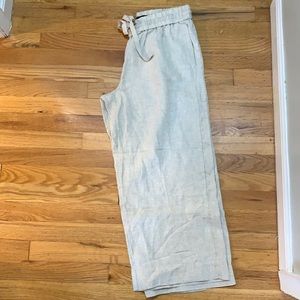 Jcrew wide leg linen pants